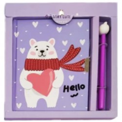 TAROS UNICK COLOR CUTE BEAR KALEMLİ KİLİTLİ HATIRA DEFTERİ