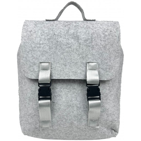 TAROS KEÇE ORTA BOY DİKEY SIRT ÇANTASI AÇIK GRİ