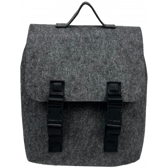 TAROS KEÇE ORTA BOY DİKEY SIRT ÇANTASI KOYU GRİ