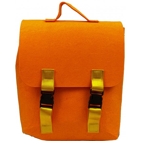 TAROS KEÇE ORTA BOY DİKEY SIRT ÇANTASI TURUNCU