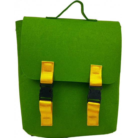 TAROS KEÇE ORTA BOY DİKEY SIRT ÇANTASI YEŞİL