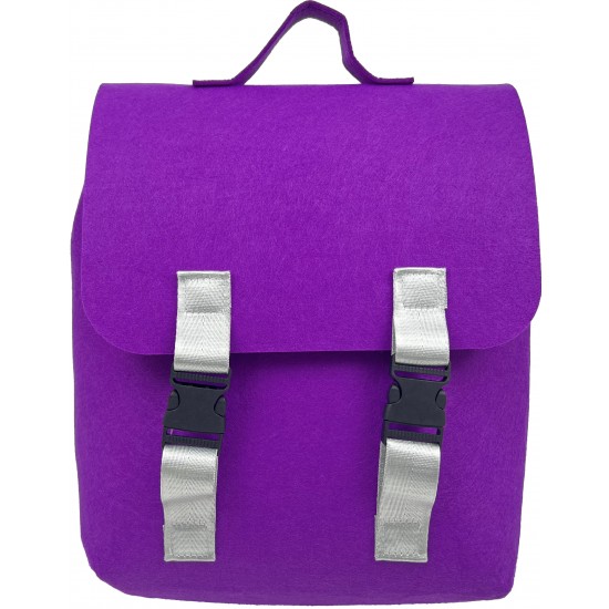 TAROS KEÇE ORTA BOY DİKEY SIRT ÇANTASI MOR