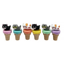 TAROS UNICK COLOR KEDİ DONDURMA 6 LI FOSFORLU KALEM