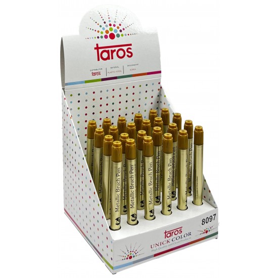 TAROS UNICK COLOR FIRÇA UÇLU GOLD METALİK KALEM