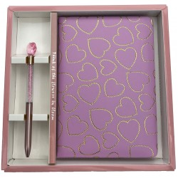 TAROS UNICK COLOR ELEGANS KALPLİ LOVE KALEMLİ HATIRA DEFTERİ