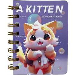 TAROS UNICK COLOR KITTEN A7 SPRALLİ NOT DEFTERİ