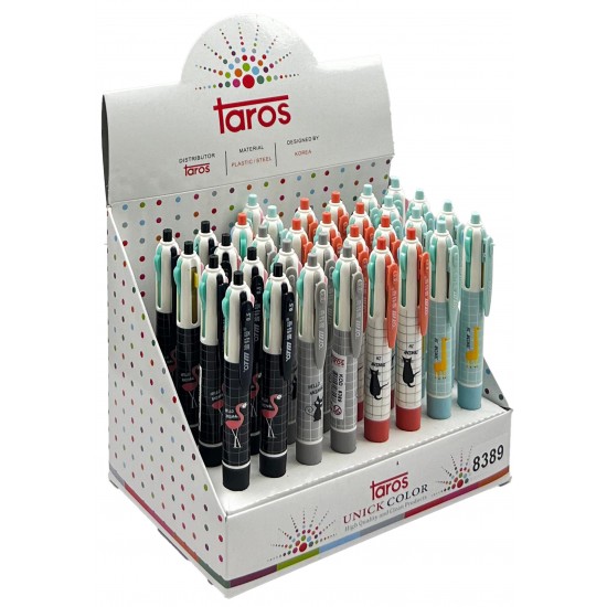 TAROS UNICK COLOR KEDİ 4 RENK TÜKENMEZ KALEM