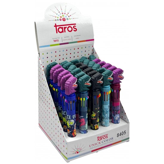 TAROS UNICK COLOR DİNAZOR 10 RENK TÜKENMEZ KALEM