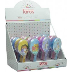 TAROS PULLU  HAPPY  ANİMALS AKRALİK YUVARLAK SAÇ FIRÇASI 20 Lİ