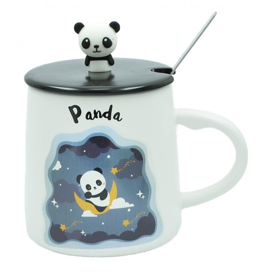 TAROS PANDA KAPAKLI KAŞIKLI KUPA TAROS PANDA KAPAKLI KAŞIKLI KUPA