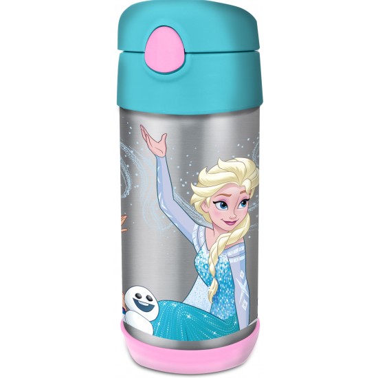 TAROS STOR VACUUM INSULATED STAINLESS STEEL BOTTLE WITH STRAW FROZEN SPARKLE LIKE MAGIC