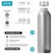 QUOKKA STAINLESS STEEL BOTTLE SOLID TROPICAL 630 ML