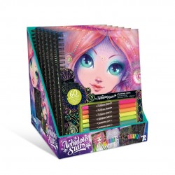 TAROS NEBULOUS STARS  BLACK PAGES COLORİNG BOOK (NEON PENS)